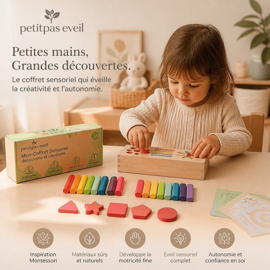 PetitPas Éveil "Jouet Montessori en bois: Jeu Éducatif De Tri Et D'Encastrement En Bois Jouets d'activité jeu-educatif-montessori-en-bois-pour-la-maternelle-formes-geometriques-3d-solides-jouet-de-tri-de-couleurs-developpement-et-entrainement