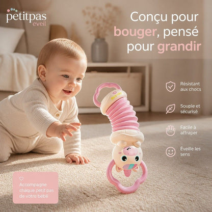 Accordéon pour bébé PetitPas Éveil avec design d'un unicorn, instrument de musique pour éveil musical des tout-petits.