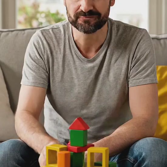 Blocs de Construction Montessori en Bois pour Enfants